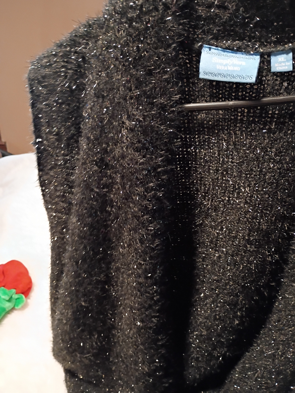 Simply Vera Vera Wang Black Sparkle Women's Wrap